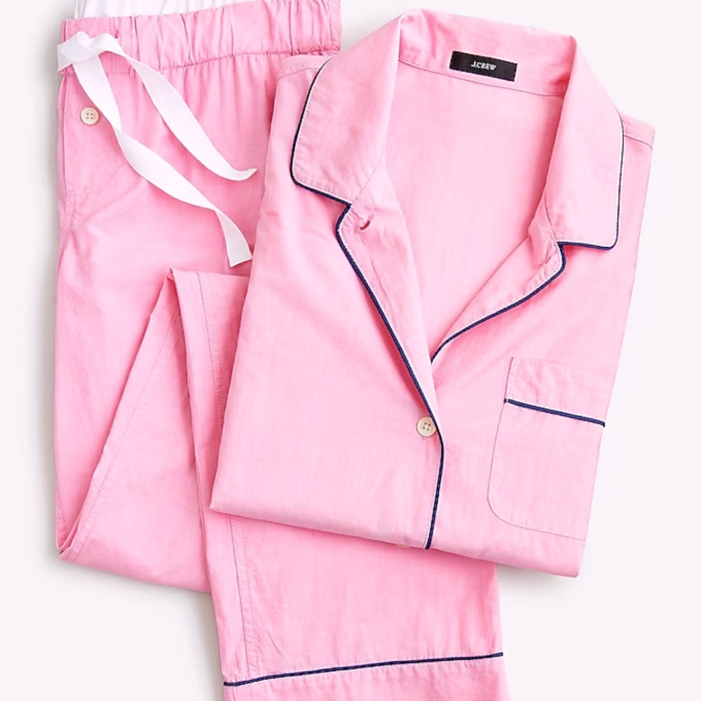 NWT J.CREW PINK VINTAGE COTTON PAJAMA SET XXL